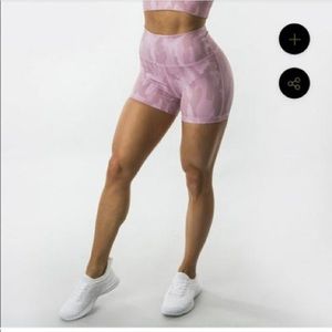 Buff bunny pink camo bike shorts